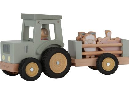 Little Dutch Traktor s přívěsem dřevěný Farma - Poškozený obal