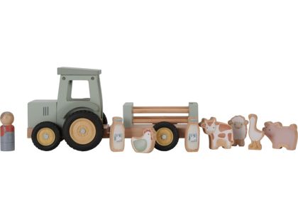 Little Dutch Traktor s přívěsem dřevěný Farma - Poškozený obal