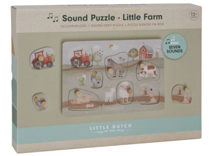 Little Dutch Vkládací puzzle se zvukem Farma