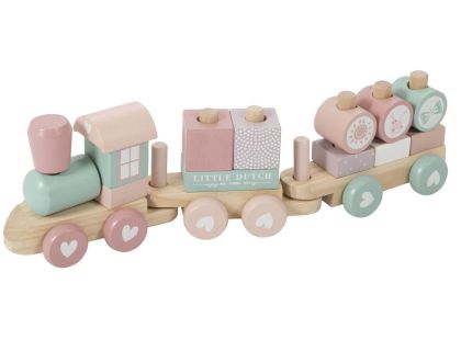 Little Dutch Vláček dřevěný Pink
