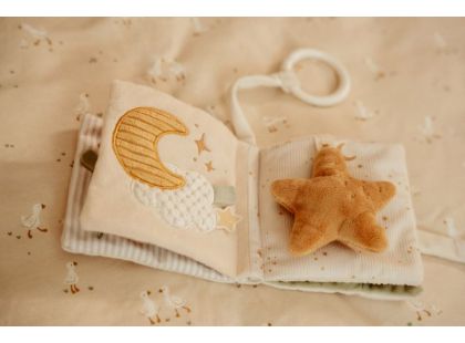 Little Dutch Závěsná textilní knížka s aktivitami Newborn Naturals