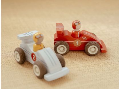 Little Dutch Závodní autíčka na setrvačník dřevěná