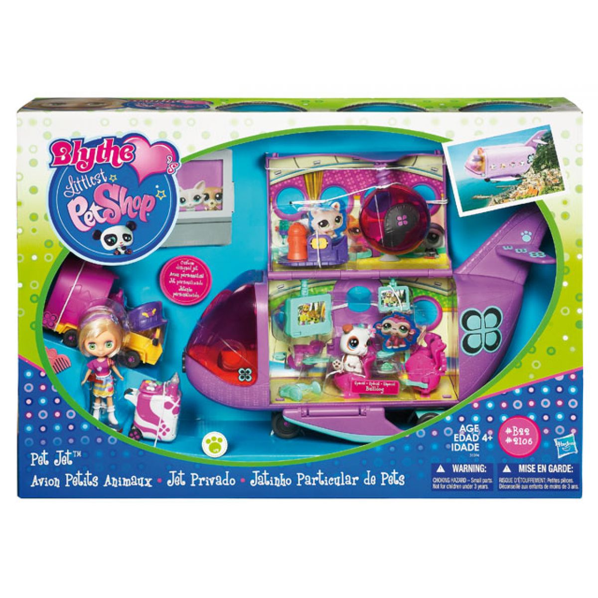 Littlest Pet Shop Blythe letadlo hrací sada Has Maxíkovy hračky