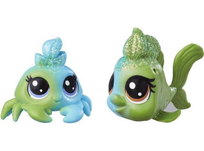 Littlest Pet Shop Duhový set 2 ks zvířátek Seafoam Dazzleshell a Brillia Beryl