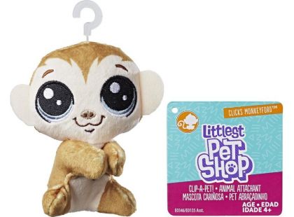 Littlest Pet Shop Plyšák s klipem Cliks Monkeyford