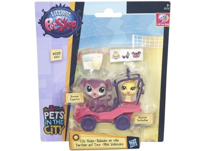 Littlest Pet Shop Zvířátko s kamarádem a vozidlem - B7757