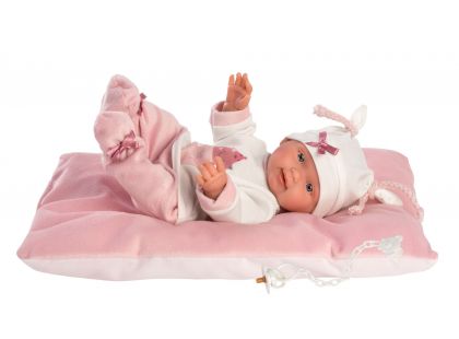 Llorens 26312 New Born holčička realistická panenka miminko s celovinylovým tělem 26 cm