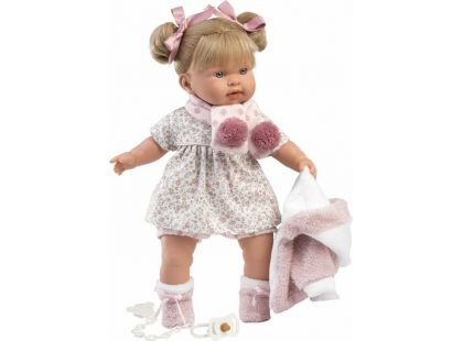 Llorens 42280 Alexandra realistická panenka se zvuky a měkkým látkovým tělem 42 cm