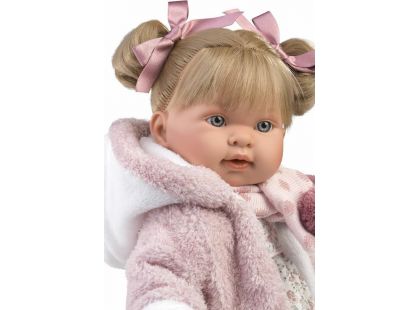 Llorens 42280 Alexandra realistická panenka se zvuky a měkkým látkovým tělem 42 cm