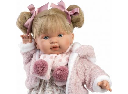 Llorens 42280 Alexandra realistická panenka se zvuky a měkkým látkovým tělem 42 cm