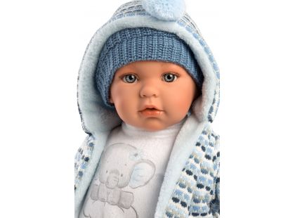 Llorens 42405 Baby Enzo realistická panenka se zvuky a měkkým látkovým tělem 42 cm
