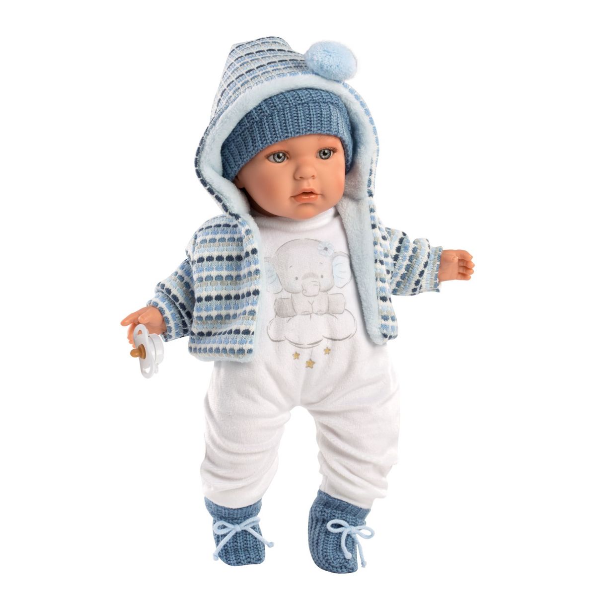 Llorens 42405 Baby Enzo realistická panenka se zvuky a měkkým látkovým tělem 42 cm