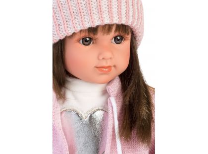 Llorens 53528 Sara realistická panenka s měkkým látkovým tělem 35 cm