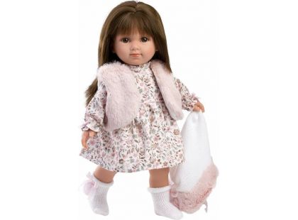 Llorens 53546 Sara realistická panenka s měkkým látkovým tělem 35 cm