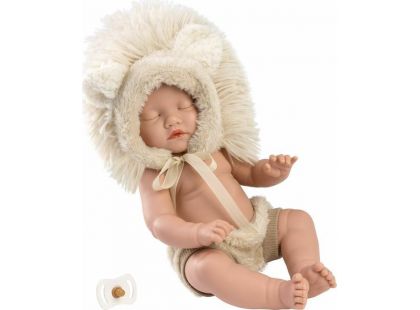 Llorens 63203 New born holčička spící realistická panenka miminko s celovinylovým tělem 31 cm