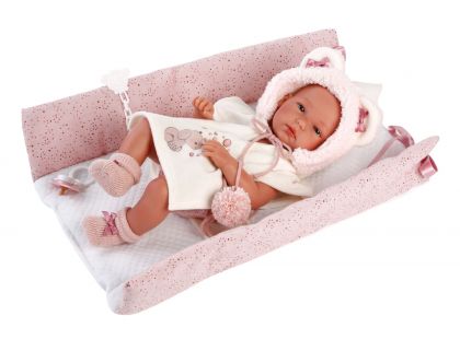 Llorens 63544 New Born holčička realistická panenka miminko s celovinylovým tělem 35 cm