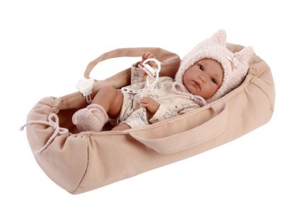 Llorens 63572 New Born holčička realistická panenka miminko s celovinylovým tělem 35 cm