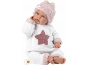 Llorens 63648 New born realistická panenka miminko se zvuky a měkkým látkovým tělem 36 cm
