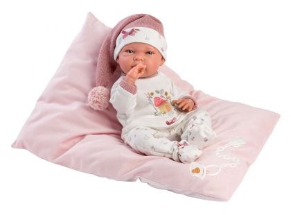Llorens 73880 New Born holčička realistická panenka miminko s celovinylovým tělem 40 cm