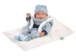 Llorens 73881 New Born chlapeček realistická panenka miminko s celovinylovým tělem 40 cm