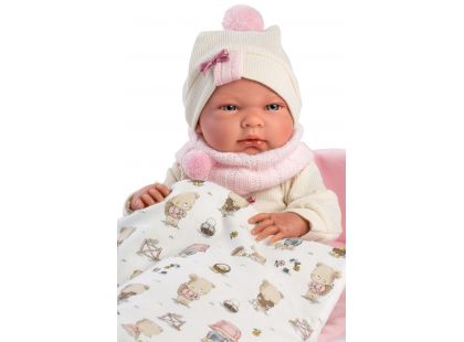Llorens 73884 New Born holčička realistická panenka miminko s celovinylovým tělem 40 cm