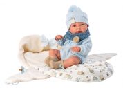 Llorens 73885 New Born chlapeček realistická panenka miminko s celovinylovým tělem 40 cm
