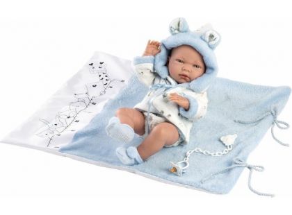 Llorens 73897 New born chlapeček realistická panenka miminko s celovinylovým tělem 40 cm