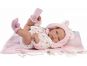 Llorens 73898 New born holčička realistická panenka miminko s celovinylovým tělem 40 cm 2