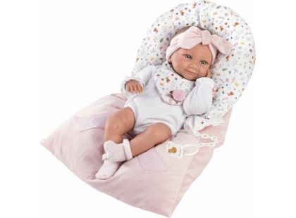 Llorens 73901 New born holčička realistická panenka miminko s celovinylovým tělem 40 cm