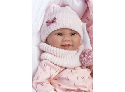 Llorens 73902 New born holčička realistická panenka miminko s celovinylovým tělem 40 cm