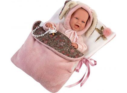 Llorens 74010 New born realistická panenka miminko se zvuky a měkkým látkový tělem 42 cm