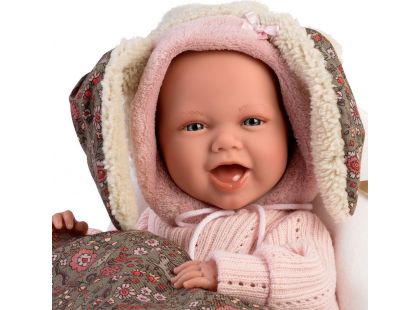 Llorens 74010 New born realistická panenka miminko se zvuky a měkkým látkový tělem 42 cm