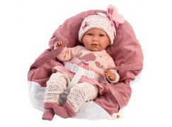 Llorens 74014 New Born realistická panenka miminko se zvuky a měkkým látkovým tělem 42 cm