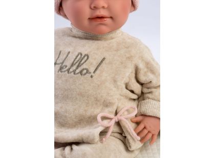 Llorens 74020 New Born realistická panenka miminko se zvuky a měkkým látkovým tělem 42 cm