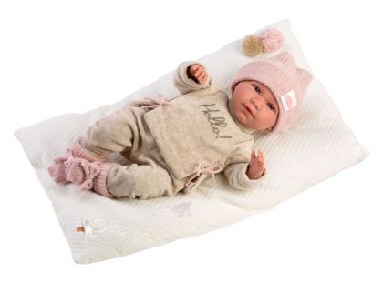 Llorens 74020 New Born realistická panenka miminko se zvuky a měkkým látkovým tělem 42 cm