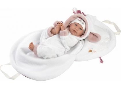 Llorens 74048 New born realistická panenka miminko se zvuky a měkkým látkovým tělem 42 cm