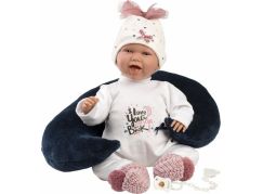 Llorens 74050 New born realistická panenka miminko se zvuky a měkkým látkovým tělem 42 cm