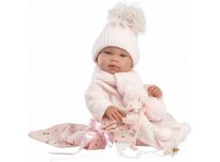 Llorens 84338 New born holčička realistická panenka miminko s celovinylovým tělem 43 cm