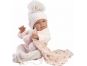 Llorens 84338 New born holčička realistická panenka miminko s celovinylovým tělem 43 cm 2