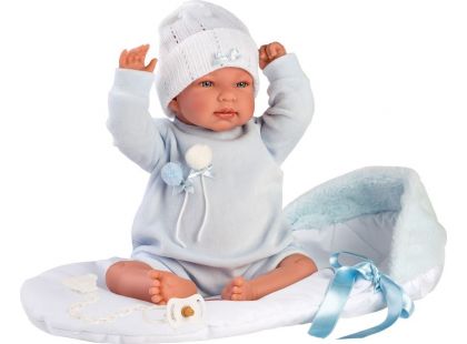 Llorens 84451 panenka miminko se zvuky a měkkým látkový tělem 44 cm