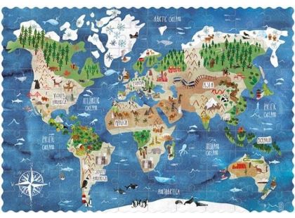 Londji Puzzle kapesní Kolem světa 100 dílků