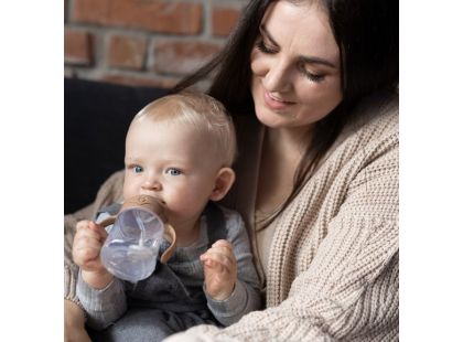 LOVI První hrneček se slámkou a závažím 150 ml hnědý