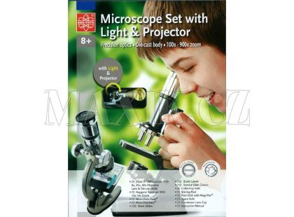 Mac Toys Kovový mikroskop s lampičkou a projektorem