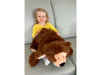 Mac Toys Polštář plyšové zvířátko medvěd 55 cm