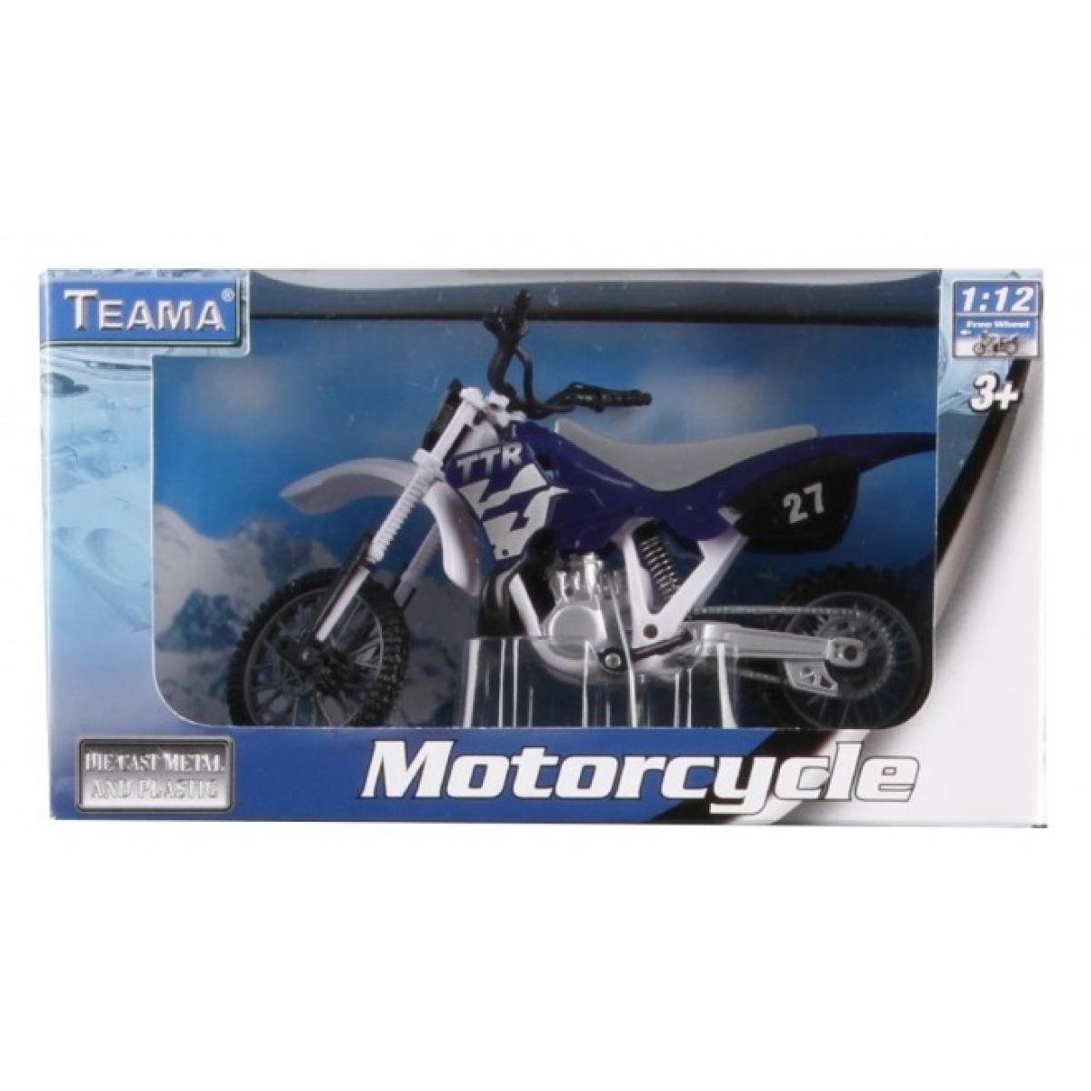 Mac Toys Terénní motorka 1:12 modrá TTR