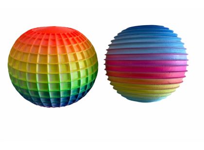 Mačkací míček Jumbo rainbow vroubkatý 9 cm