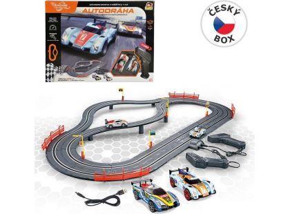 MaDe Autodráha 300 cm, bez zdroje, napájení přes USB kabel - Poškozený obal