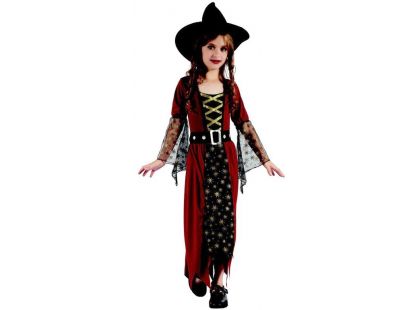 Made Dětský karnevalový kostým čarodějka M 120-130 cm