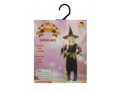 Made Dětský karnevalový kostým Čarodějnice 130-140 cm