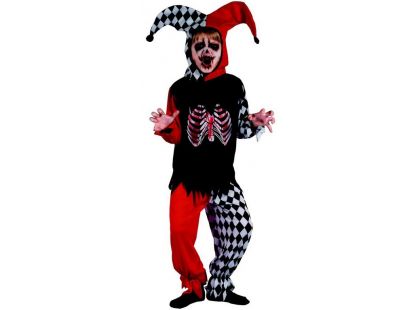 Made Dětský karnevalový kostým šašek kostra, 120-130 cm